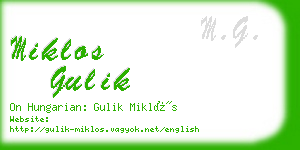 miklos gulik business card
